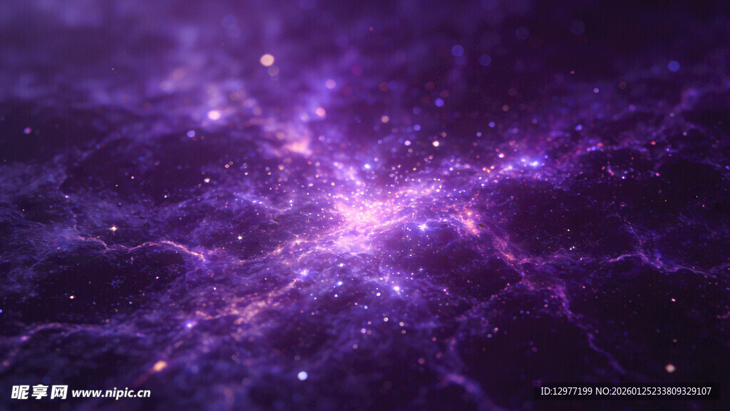 梦幻紫色星云宇宙景象