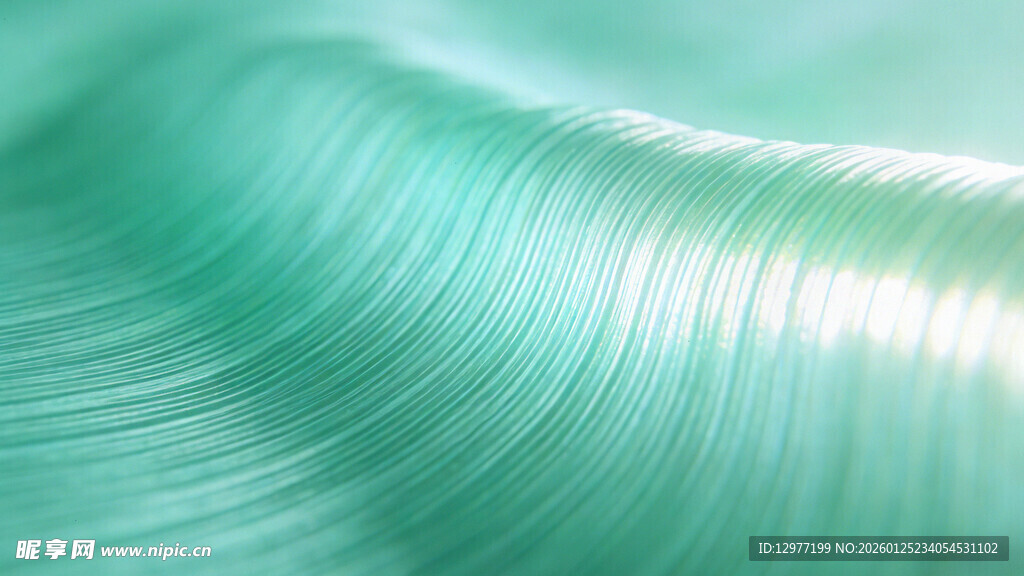 青绿色流动线条纹理背景