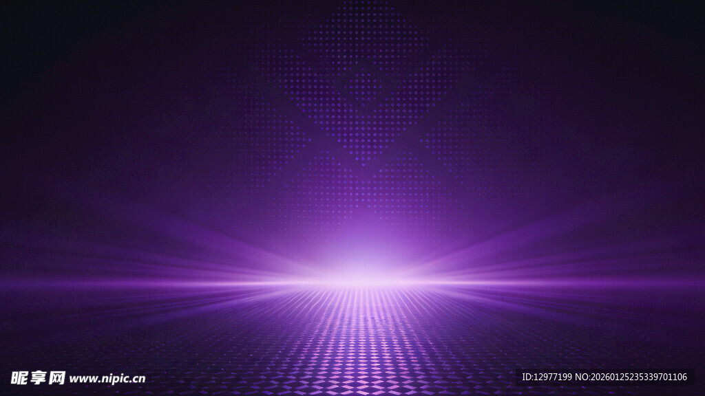 紫色炫光科技感光束效果