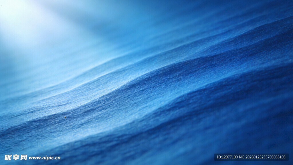 蓝色海浪光影背景图