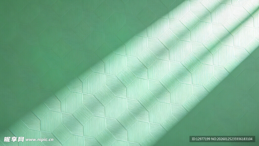 绿色光影条纹背景图