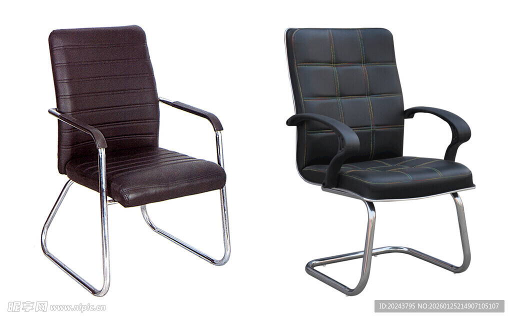 两把办公椅展示