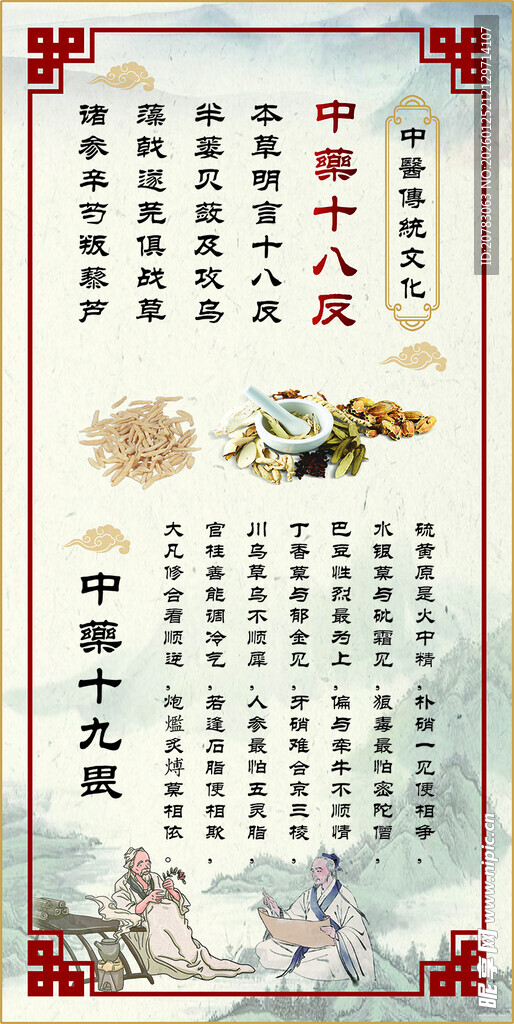 中药配伍十八反十九畏