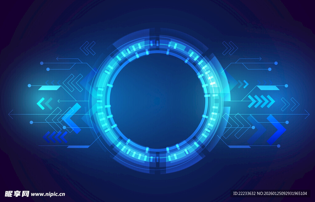 蓝色科技圆环