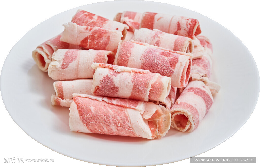 新鲜牛肉卷肉质鲜嫩诱人