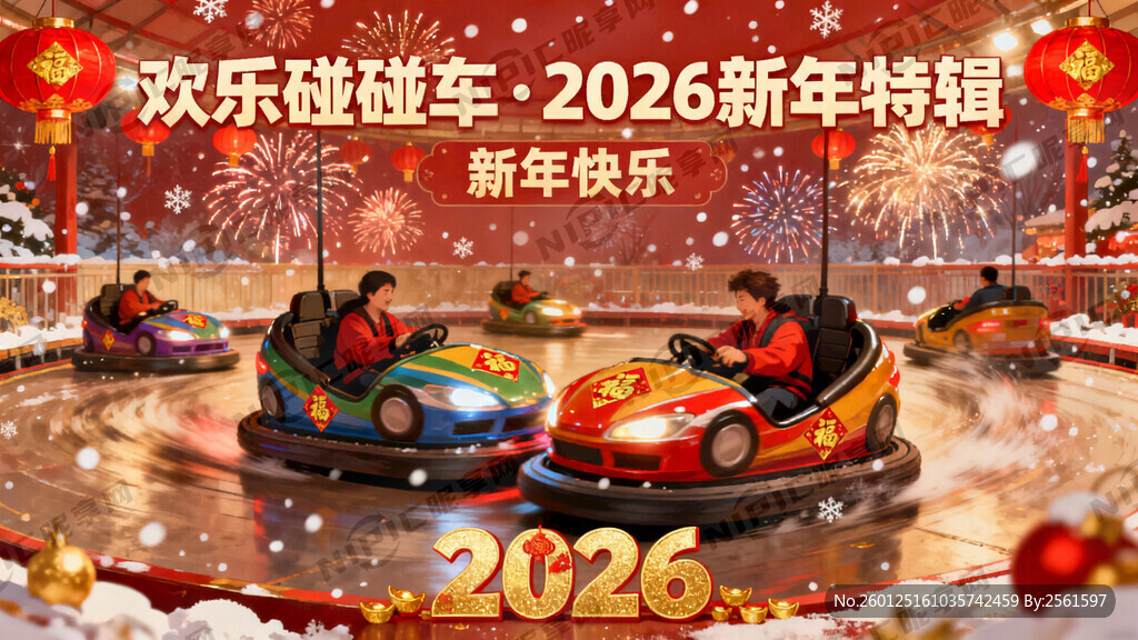 欢乐碰碰车 2026新年元素