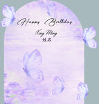 梦幻紫色蝴蝶生日