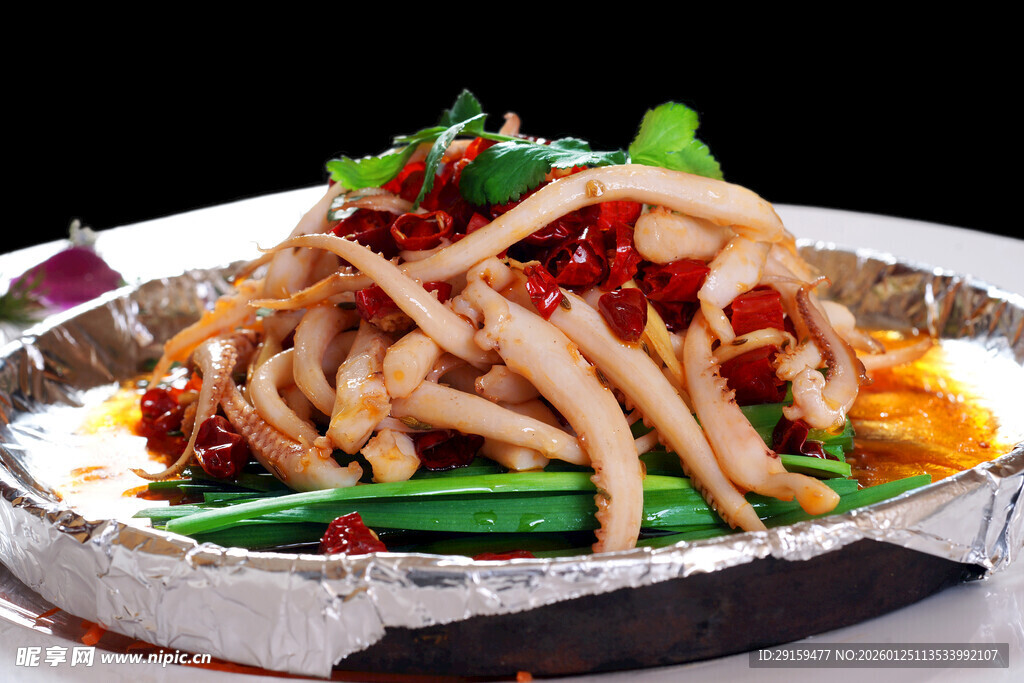 锡纸香辣鱿鱼须