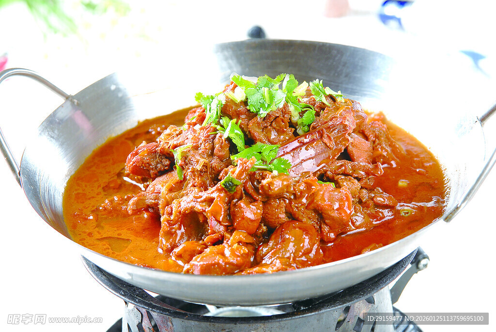 美味红烧牛蛙锅