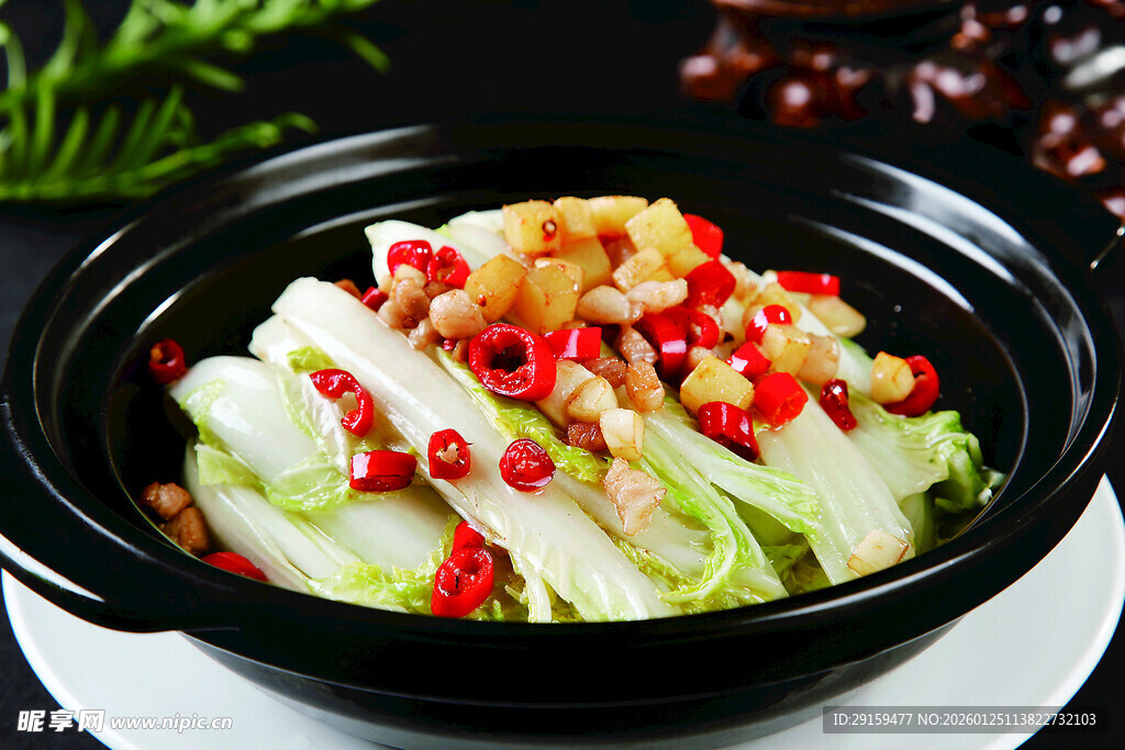 蒜蓉粉丝娃娃菜砂锅美食