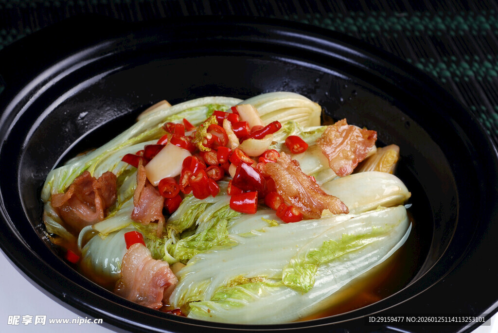 白菜炖五花肉美食特写