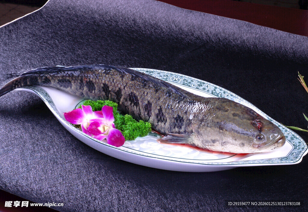 摆盘精致的鲜鱼