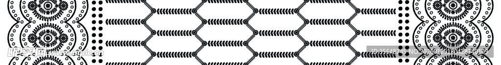 黑白几何条纹装饰图案