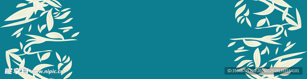 蓝底白色对称花纹图案