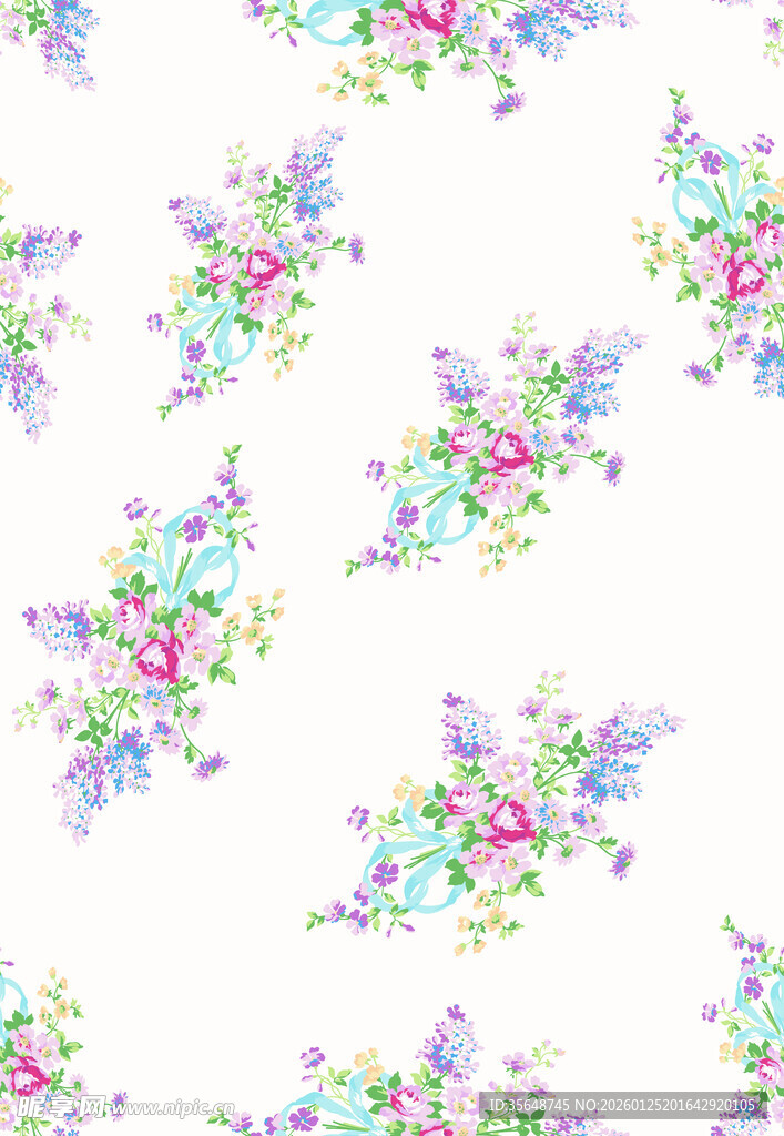 花卉图案清新水彩风背景