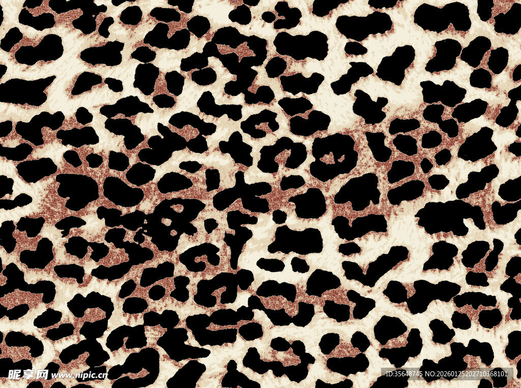 豹纹图案面料纹理