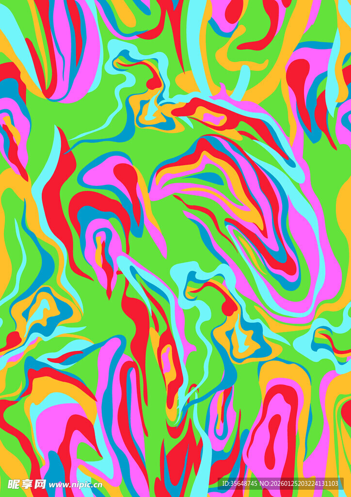 多彩流体抽象图案背景