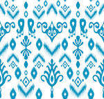 蓝白几何花纹图案设计