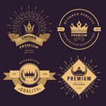 金色皇冠优质徽章设计