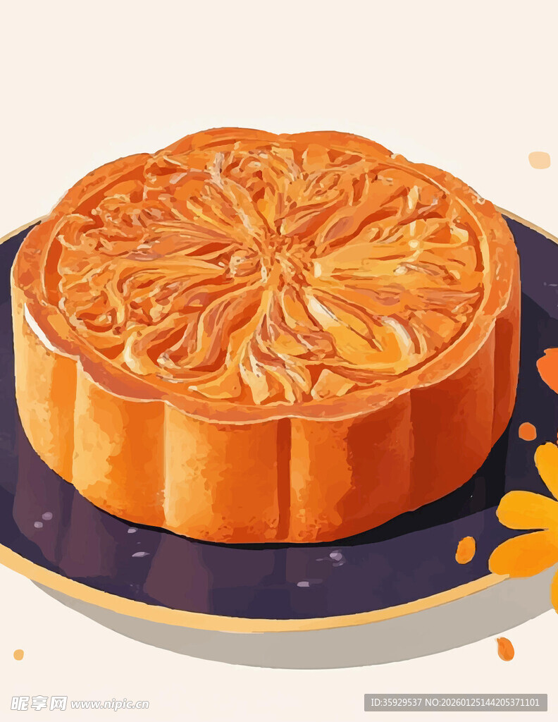 精美传统花纹月饼