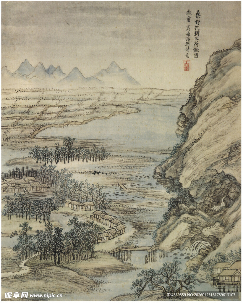 山水国画风景图