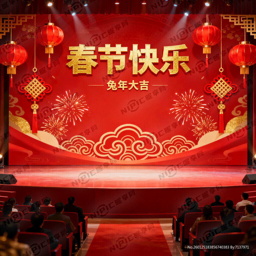 春节舞台背景图