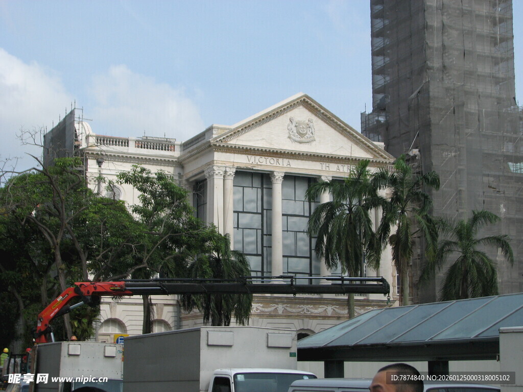 城市中的宏伟建筑景观