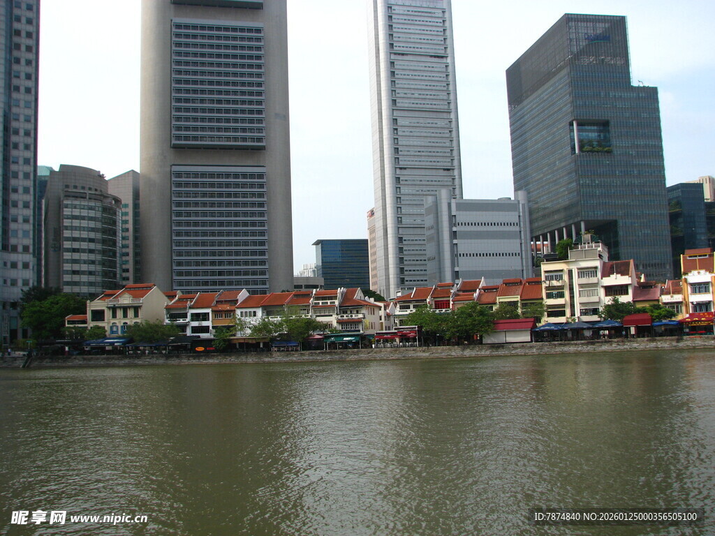 新加坡河畔城市建筑景观