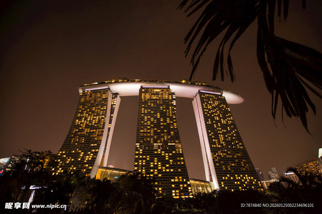新加坡滨海湾金沙夜景