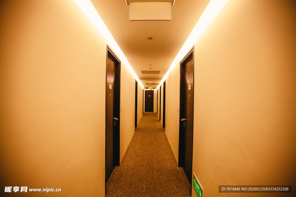 酒店走廊内景