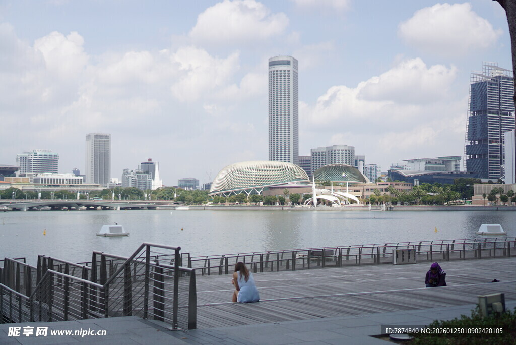 新加坡城市滨水景观风光