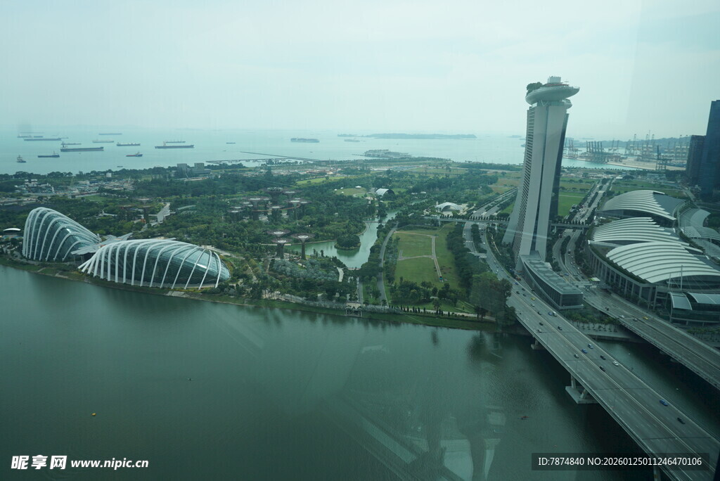 新加坡城市景观俯瞰
