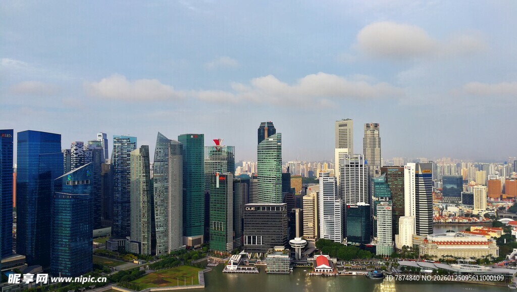 新加坡繁华都市天际线