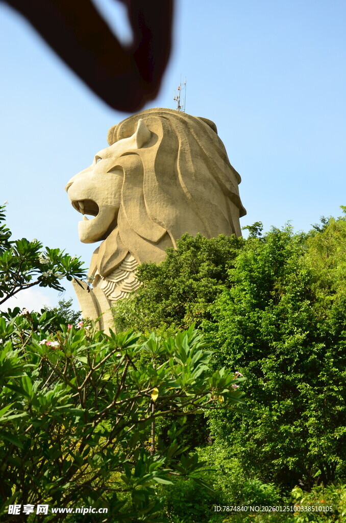 新加坡鱼尾狮公园景观