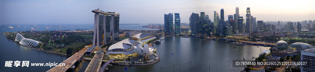 新加坡城市天际线景观