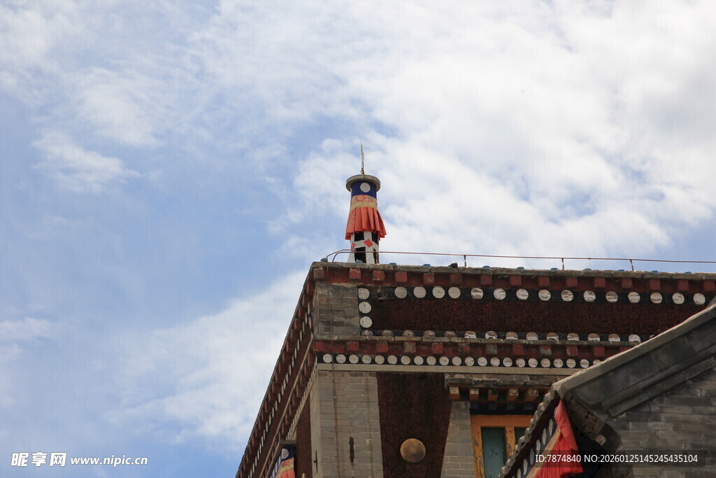 屋顶上的独特身影