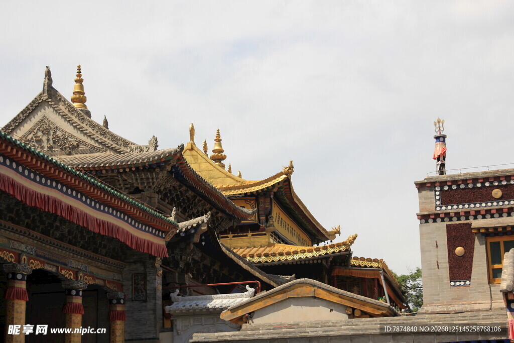 中式古建筑群的壮丽景观