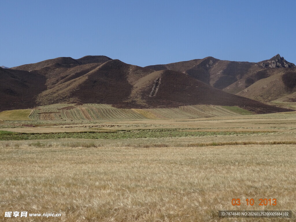 广袤荒原与远处山峦