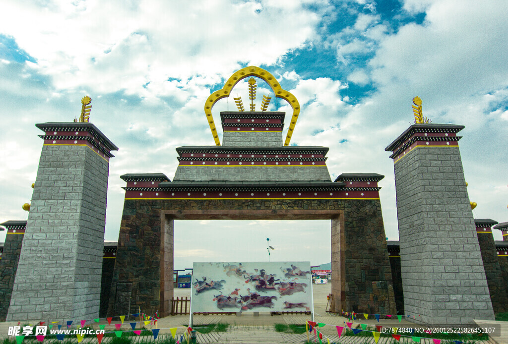 藏式风格宏伟建筑景观