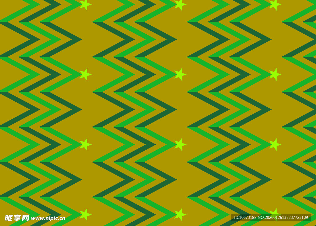 黄绿锯齿形几何图案背景