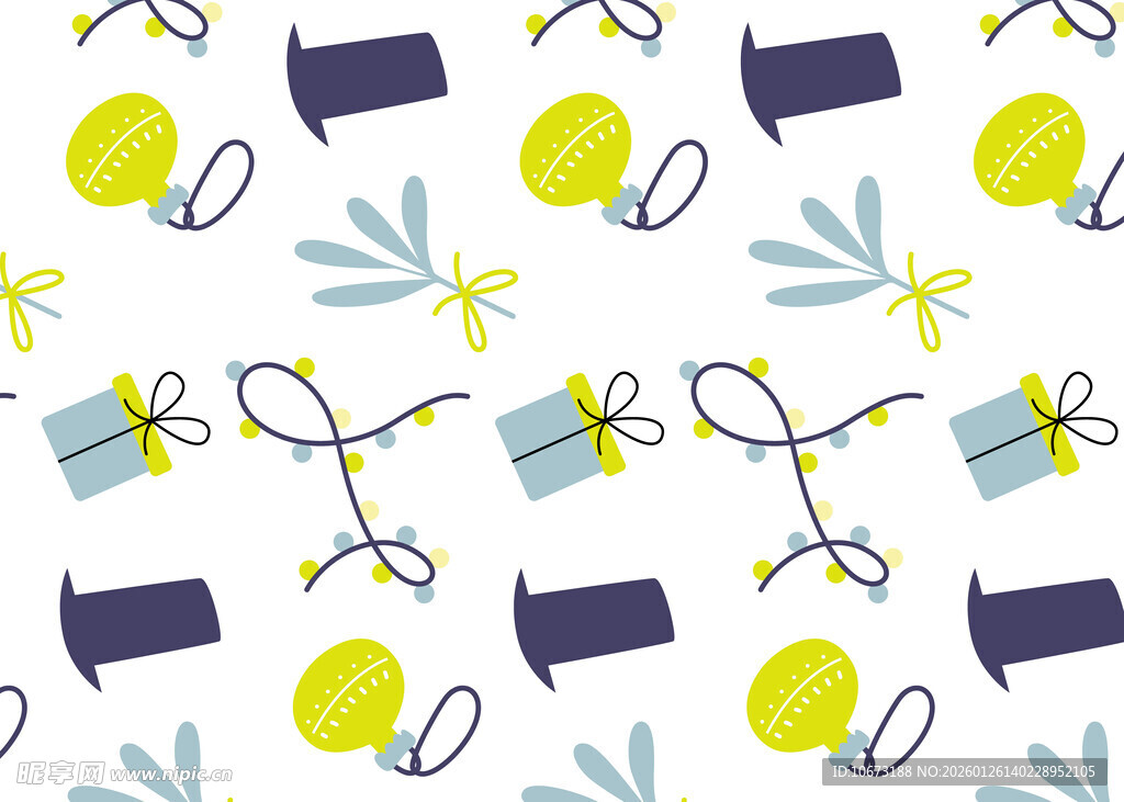 清新几何图案装饰背景图