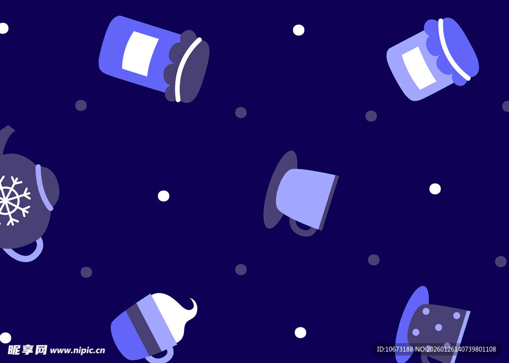 夜空中的多彩杯子图案