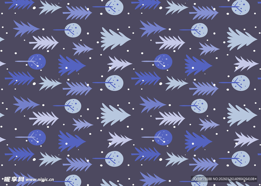 蓝色星空鱼群图案背景