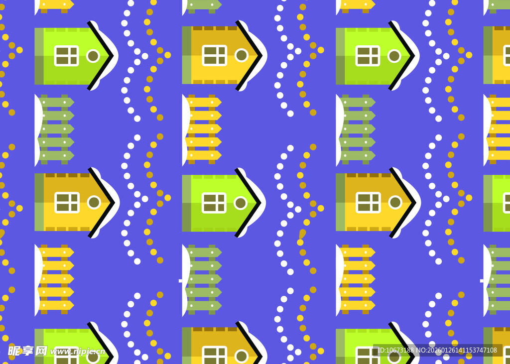 几何图案房屋背景设计图