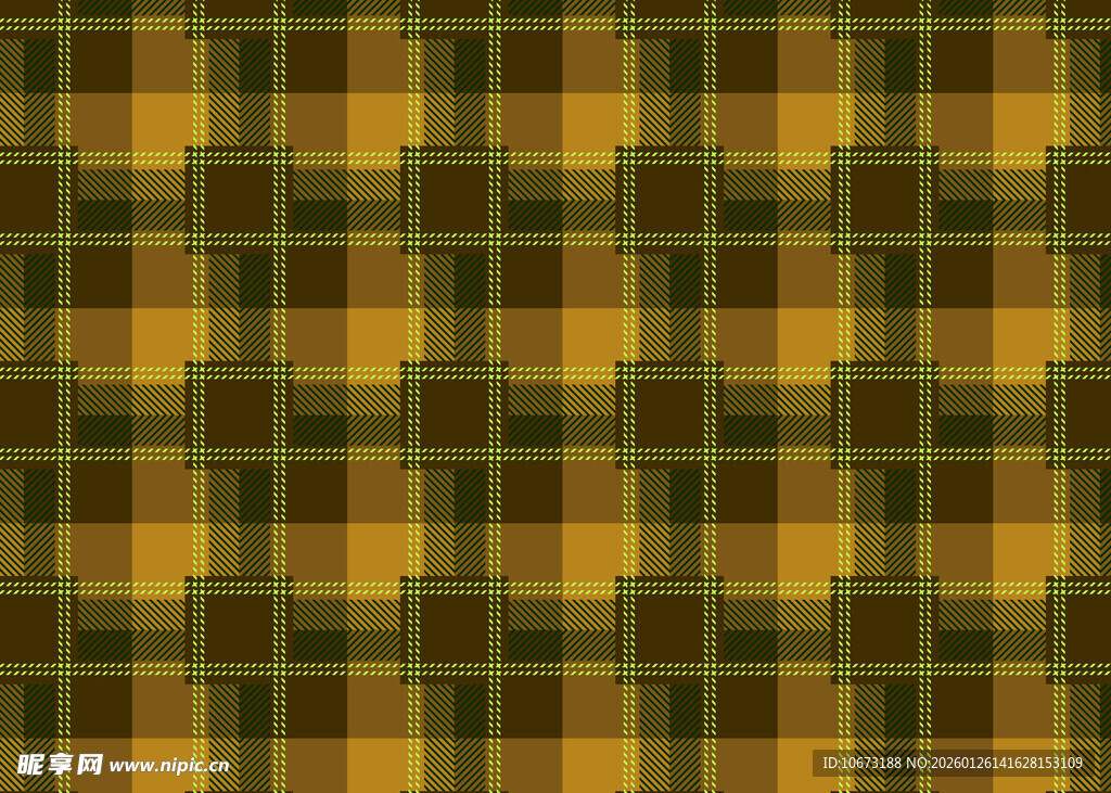 黄绿格子图案纹理背景