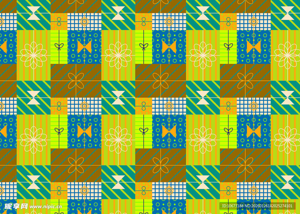 多彩几何图案背景纹理