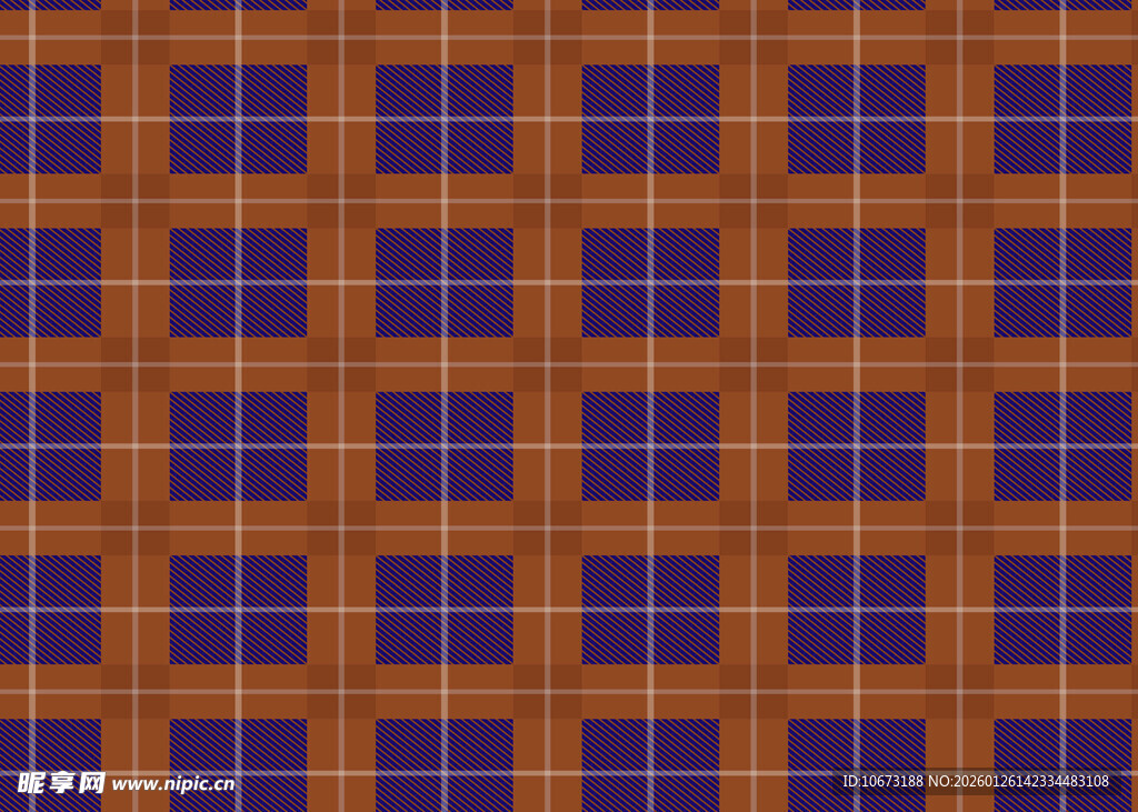 紫色橙色相间格子图案