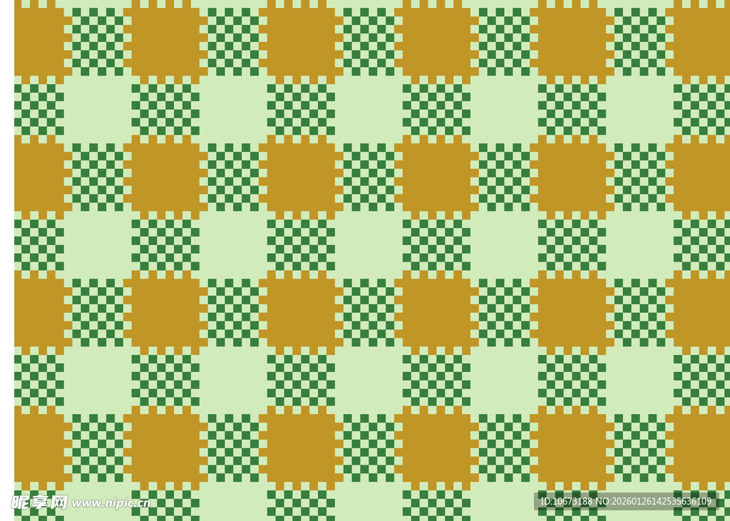 黄绿橙格子图案背景
