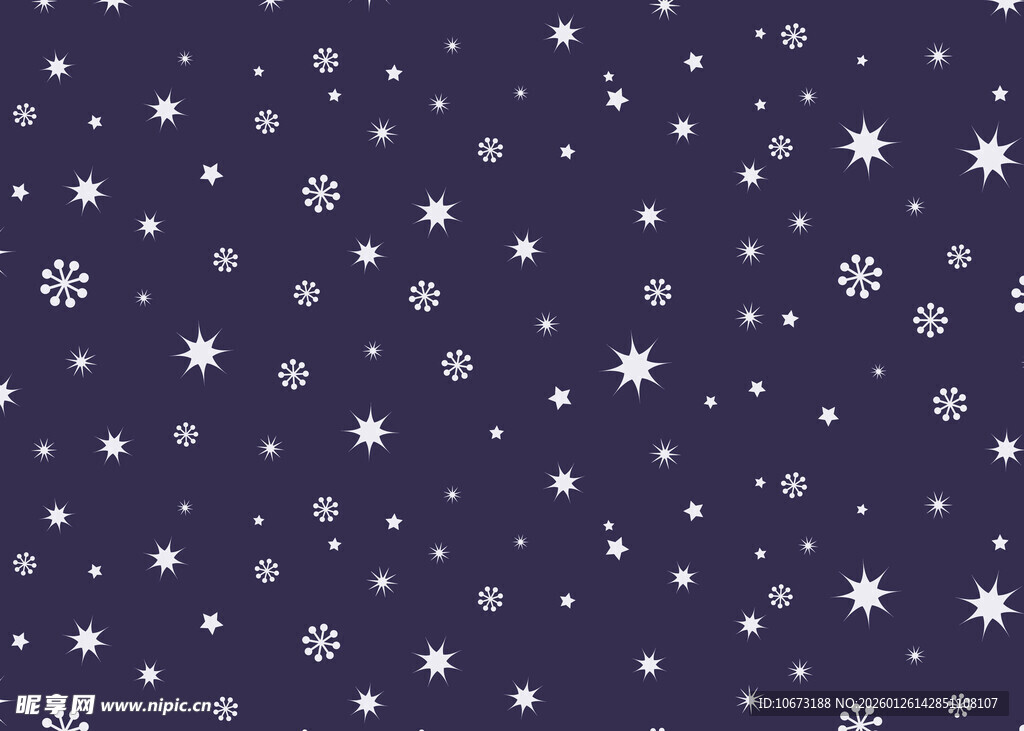 深蓝色雪花背景图案