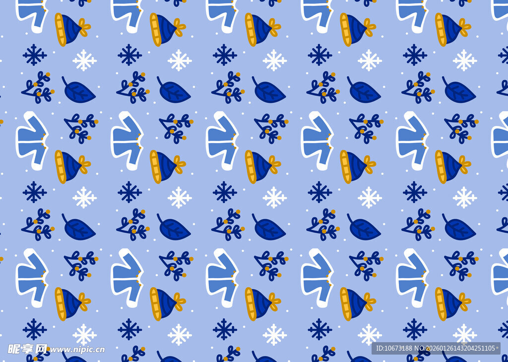 蓝色海洋风鱼类图案背景